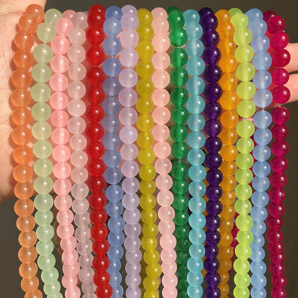 Wholesale Round Milk White/Pink/Blue/Red/Purple Jades Chalcedony Stone Beads for Bracelet DIY Making Jewelry
Wholesale Round Milk White/Pink/Blue/Red/Purple Jades Chalcedony Stone Beads for Bracelet DIY Making Jewelry