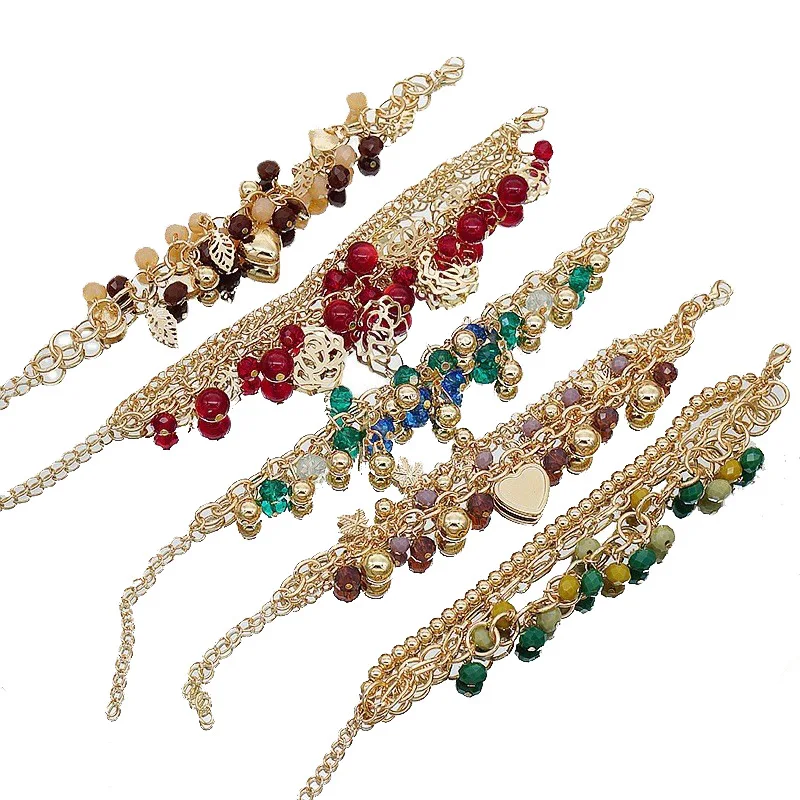 Hot Selling Fashion Boho Heart Flower Pendant Bracelet Women's Multilayer Beaded Bracelet, 5 colors
Hot Selling Fashion Boho Heart Flower Pendant Bracelet Women's Multilayer Beaded Bracelet, 5 colors