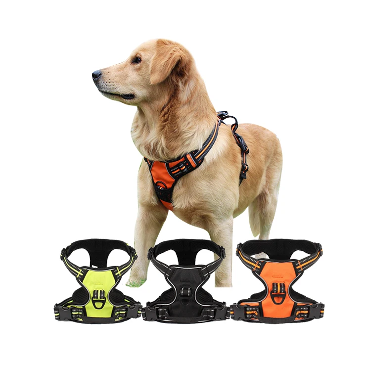 Wholesale Custom OEM Luxury Adjustable Reflective Personalized Strong Dog Harness For Medium and Large Dogs 2021
Wholesale Custom OEM Luxury Adjustable Reflective Personalized Strong Dog Harness For Medium and Large Dogs 2021