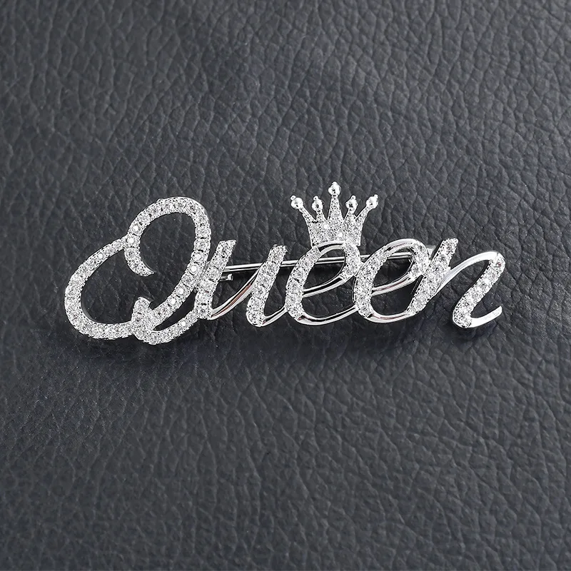 Personality queen alphabet zircon crown custom name white gold plated fashion brooch
Personality queen alphabet zircon crown custom name white gold plated fashion brooch