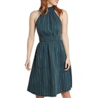 2020 Fashion Front Pockets Striped Women Halter Dress for women