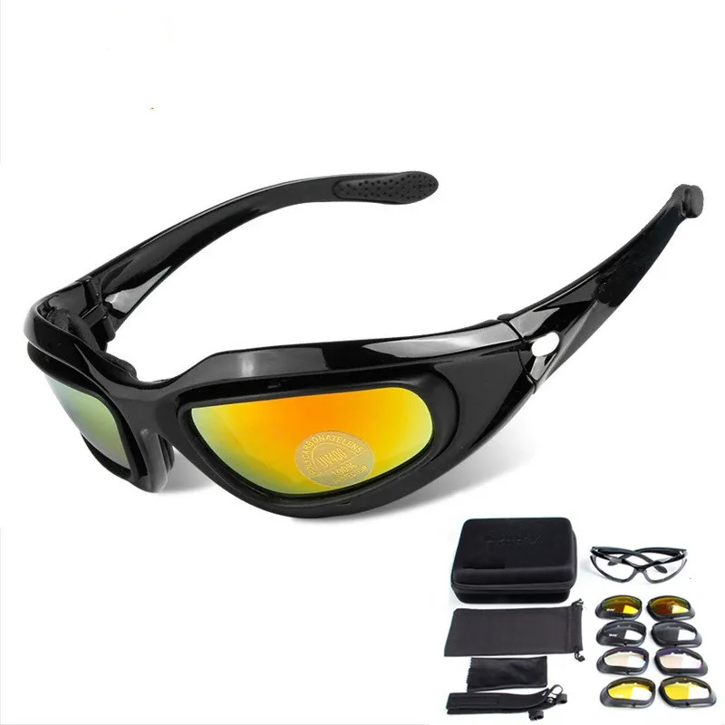 Outdoor sports Tactical Eye Protection Sunglasses military goggles polarized 4 pair UV400 Protective Lenses
Outdoor sports Tactical Eye Protection Sunglasses military goggles polarized 4 pair UV400 Protective Lenses