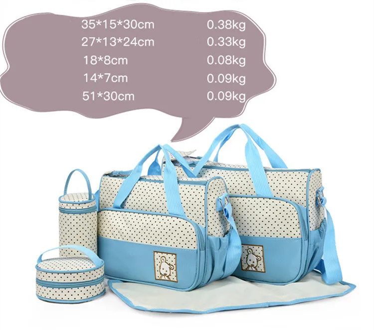 2022 New Fashion 5 in 1 Mummy Travel Tote Bag Baby Diaper Bag Mother Bag 5 pcs Set With Bottle Holder Changing Pad, Red/purple/pink/navy/blue/black/custom made
2022 New Fashion 5 in 1 Mummy Travel Tote Bag Baby Diaper Bag Mother Bag 5 pcs Set With Bottle Holder Changing Pad, Red/purple/pink/navy/blue/black/custom made