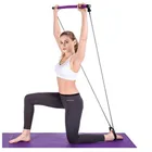 Bar Resistance Portable Yoga Exercise Pilates Bar With Foot Loop Pull-up Resistance Training Bar