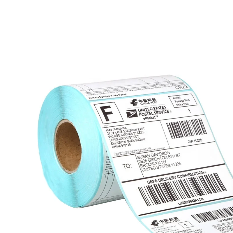 

3 Days Fast Delivery Waybill 100*150mm 4x6 Direct Thermal Shipping Label Roll For Amazon Ebay Packing A6 Address Stickers