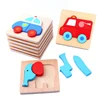 Clever Cheap Intelligent Mini Helicopter Ship Shape Wooden Puzzle Game