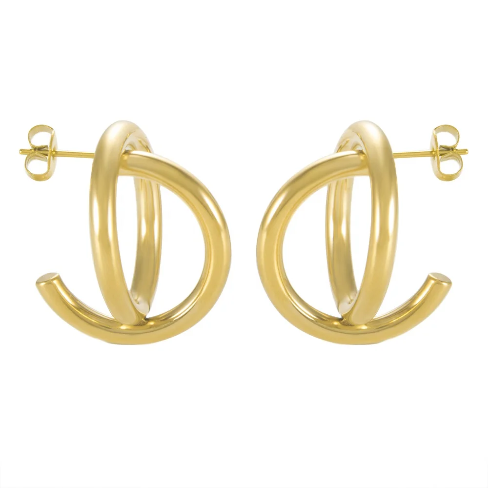 Two Circle Earrings Interlinked Hoops Double Link Earrings Door Knocker Hoops Interlocking Hoop Earrings, Gold/silver/rose gold/black
Two Circle Earrings Interlinked Hoops Double Link Earrings Door Knocker Hoops Interlocking Hoop Earrings, Gold/silver/rose gold/black