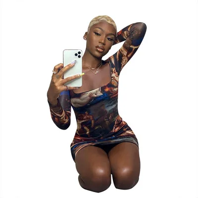 2021 New Arrival HOT ITEMS Women sexy long sleeve floral print bodycon ladies casual dresses
2021 New Arrival HOT ITEMS Women sexy long sleeve floral print bodycon ladies casual dresses