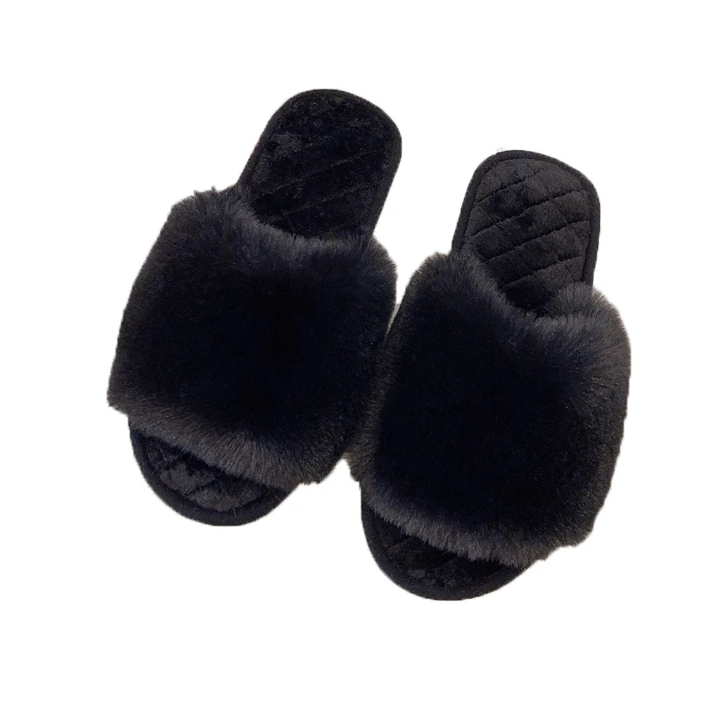 Womens Fuzzy Slippers Cross Band Memory Foam House Slippers Open Toe
Womens Fuzzy Slippers Cross Band Memory Foam House Slippers Open Toe