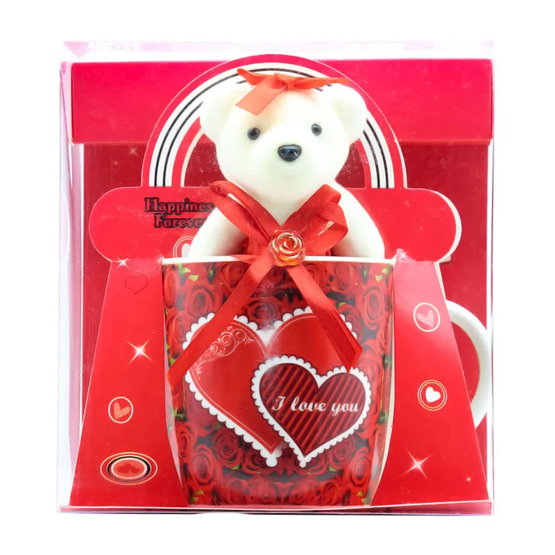 Valentine's Day Mug Coffee Cup sublimation cup ceramic cup gift box with teddy bear, Customized color
Valentine's Day Mug Coffee Cup sublimation cup ceramic cup gift box with teddy bear, Customized color