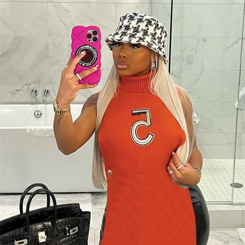 Solid Color Embroidered Sleeveless T-shirt Knitted Turtleneck Tube Top Hollow Out Women Crop Top, 5 colors
Solid Color Embroidered Sleeveless T-shirt Knitted Turtleneck Tube Top Hollow Out Women Crop Top, 5 colors