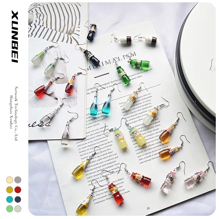 2021 cute Fashion Creative Simulation Mineral Water Bottles Cola earrings Cute Minimalist Women Gift Earrings for Korean, Picture shows
2021 cute Fashion Creative Simulation Mineral Water Bottles Cola earrings Cute Minimalist Women Gift Earrings for Korean, Picture shows