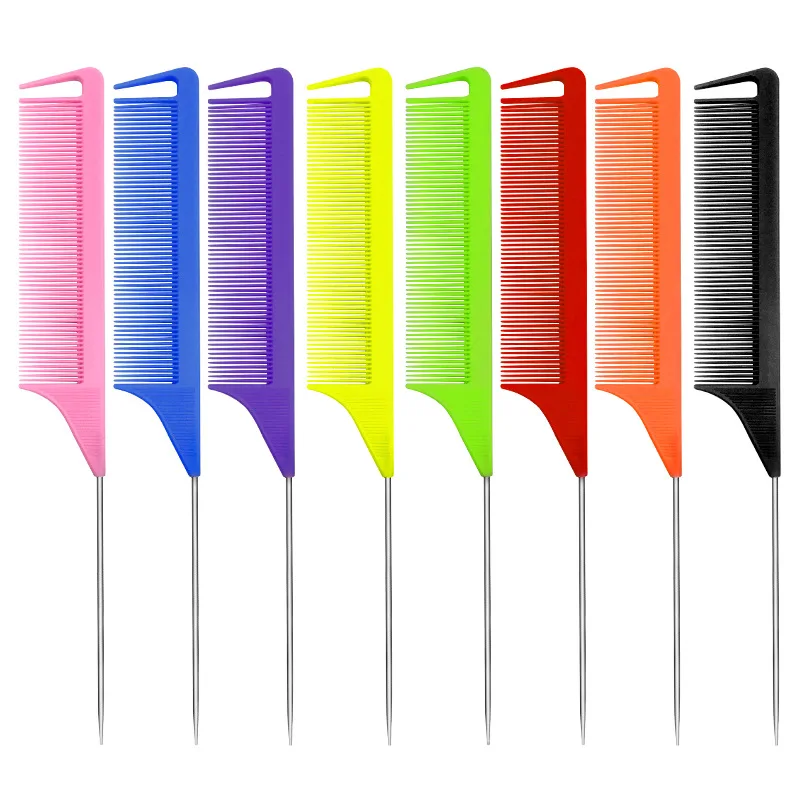 Hairdressing daily use high temperature resistant pointed tail rainbow hair comb
Hairdressing daily use high temperature resistant pointed tail rainbow hair comb
