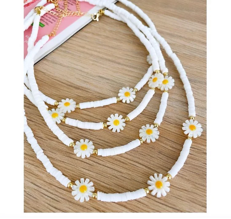 Wholesale Natural Flower Daisy Charm Mother Of Pearl Shell Beads Choker Necklace for women
Wholesale Natural Flower Daisy Charm Mother Of Pearl Shell Beads Choker Necklace for women