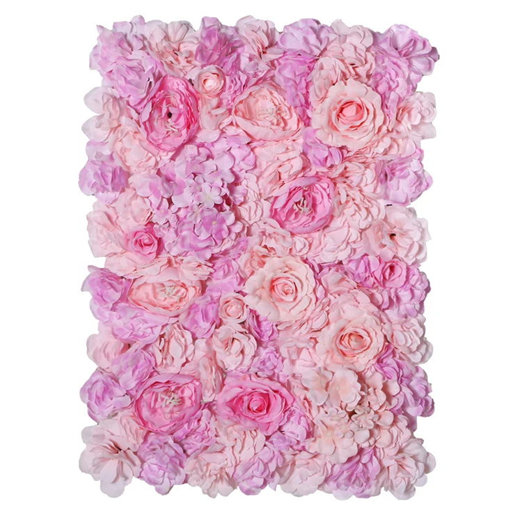 Wholesale Manufacturer Silk Artificial rose peony dahlia Hydrangea Wedding Stage Decoration Flower Wall Backdrop