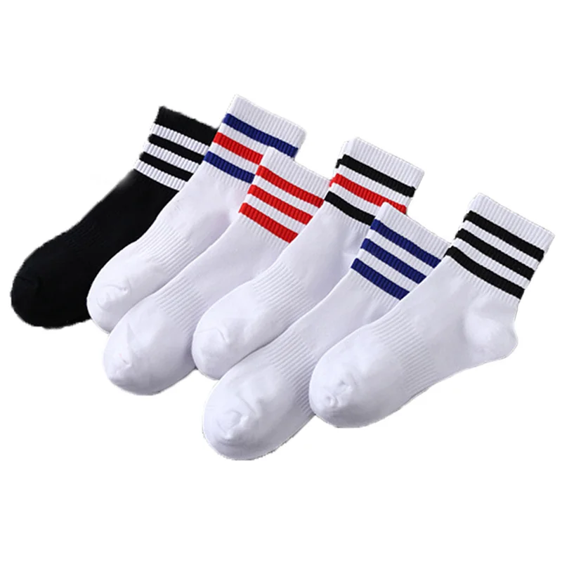 Wholesale customized 100 cotton white black school mid socks crew stripes student socks for men women
Wholesale customized 100 cotton white black school mid socks crew stripes student socks for men women