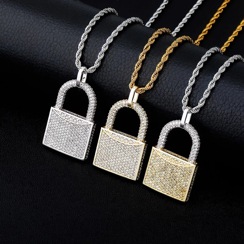 Fashion Men and Women necklace 2020 trendy Hip Hop 18k Gold Plated Necklace Iced Out padlock Pendant Necklace jewelry, Multi color
Fashion Men and Women necklace 2020 trendy Hip Hop 18k Gold Plated Necklace Iced Out padlock Pendant Necklace jewelry, Multi color