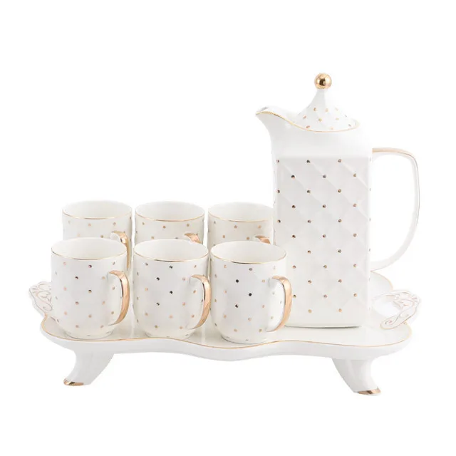 Zogifts Elegant coffee ware 8 pieces new bone China coffee 6 cups saucers tea pot blue marble ceramic tea set
Zogifts Elegant coffee ware 8 pieces new bone China coffee 6 cups saucers tea pot blue marble ceramic tea set