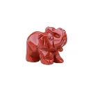 Gemstone Elephant Sculpture Statue Crafts Healing Reiki Pocket Gemstone Figurines