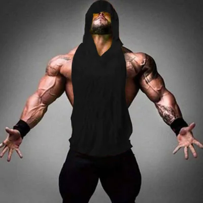 Fitness vest sports and leisure deep digging hooded waistcoat vest men's summer cotton European and American style custom logo, Photo color 
Fitness vest sports and leisure deep digging hooded waistcoat vest men's summer cotton European and American style custom logo, Photo color
