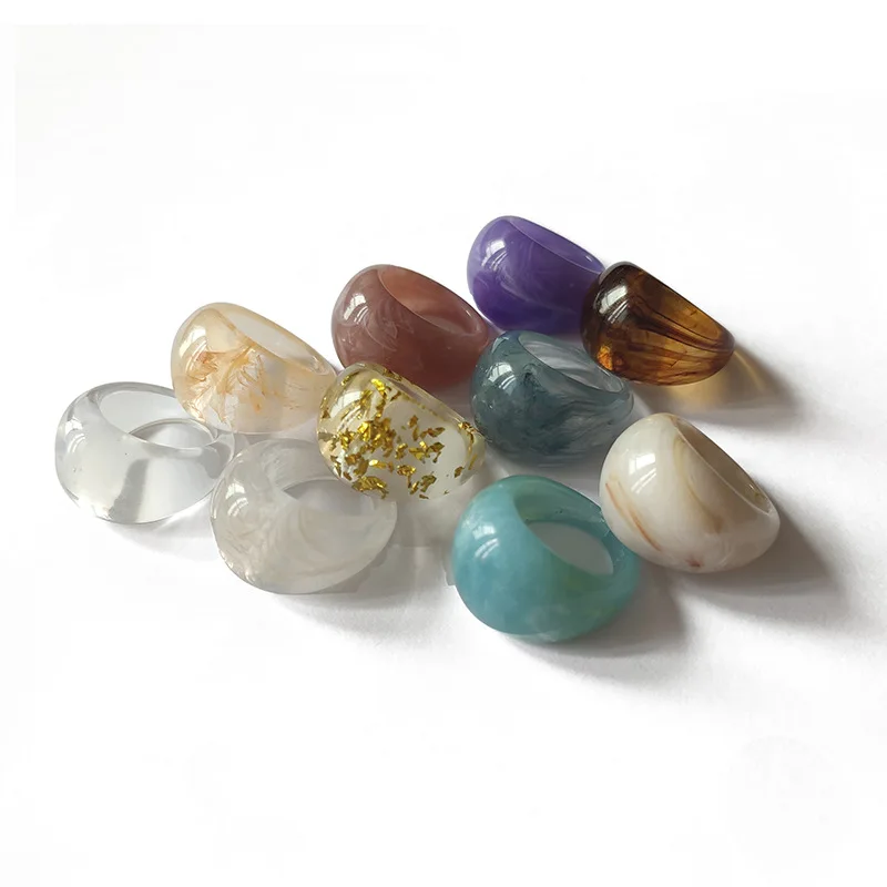 Beautiful Transparent Acrylic Geometric Chunky Ring Multi Colors Marble Pattern Resin Band Rings For Women Vintage Jewelry Girls
Beautiful Transparent Acrylic Geometric Chunky Ring Multi Colors Marble Pattern Resin Band Rings For Women Vintage Jewelry Girls