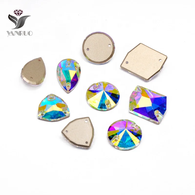 Yanruo AB Color Glass Crystal Sew On Rhinestone Crystal Flat Back Rhinestone For Dresses
Yanruo AB Color Glass Crystal Sew On Rhinestone Crystal Flat Back Rhinestone For Dresses