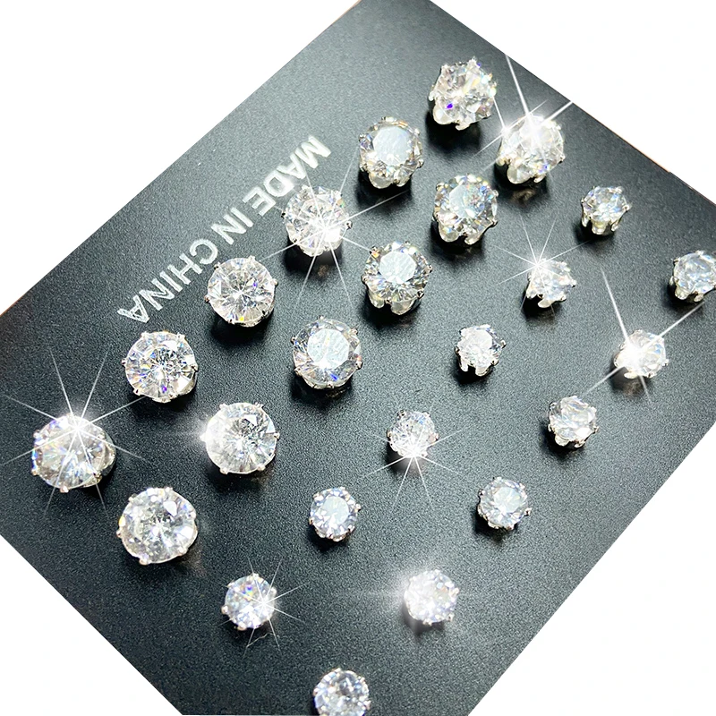 Exquisite AAA CZ Shiny Wedding Stud Earrings Set Geometric Diamond Crystal Ear Jewelry Accessories, Picture shows
Exquisite AAA CZ Shiny Wedding Stud Earrings Set Geometric Diamond Crystal Ear Jewelry Accessories, Picture shows
