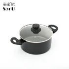 Cutting Edge 20/24cm Carbon Steel Chinese Two Handle Soup Pot With Lid
