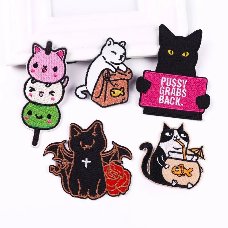 5pcs small size high density cartoon cute cat 100% embroidery iron on patches for clothing hat
5pcs small size high density cartoon cute cat 100% embroidery iron on patches for clothing hat