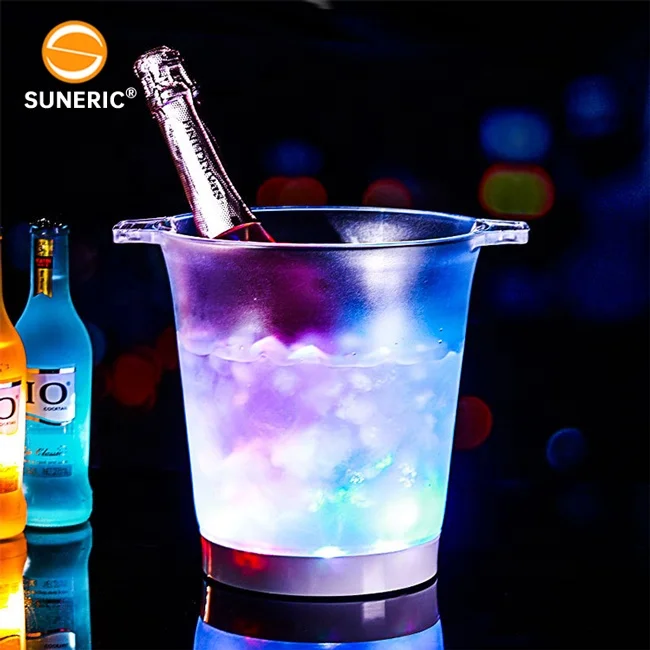 Bar LED Lighting Up Waterproof Round Custom Champagne Wine Beer Cooler Plastic Acrylic Led Ice Bucket, Transparent
Bar LED Lighting Up Waterproof Round Custom Champagne Wine Beer Cooler Plastic Acrylic Led Ice Bucket, Transparent