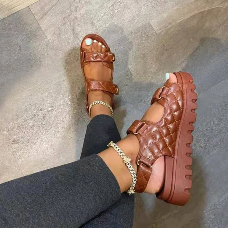 LFZ-423 Fashion Sandals 2021 Women Designers Sandals Velcro Summer Beach Flip Flop Women Platform Sandals For Women And Ladies
LFZ-423 Fashion Sandals 2021 Women Designers Sandals Velcro Summer Beach Flip Flop Women Platform Sandals For Women And Ladies