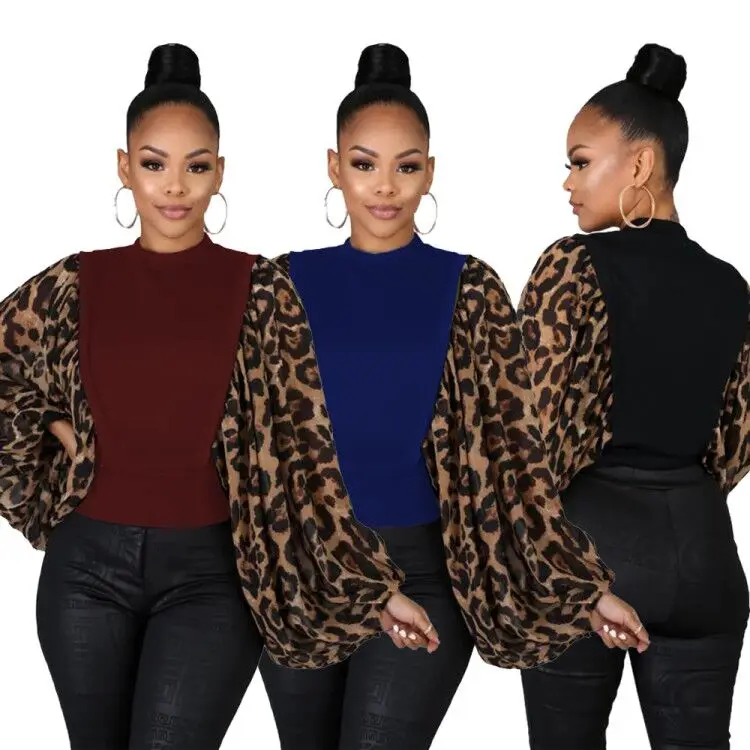 Womens Fashion Tops Leopard Print Puff Long Sleeve Turtle Neck Sweat Tops for Winter Autumn Fall Ladies Clothing RS00218
Womens Fashion Tops Leopard Print Puff Long Sleeve Turtle Neck Sweat Tops for Winter Autumn Fall Ladies Clothing RS00218