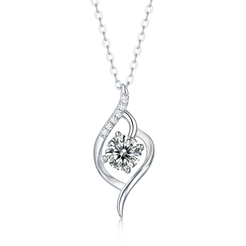 New Style 925 Sterling Silver 1 Carat Moissanite Necklace Pendant Women Delicate And Romantic Style Wedding Engagement Pendant
New Style 925 Sterling Silver 1 Carat Moissanite Necklace Pendant Women Delicate And Romantic Style Wedding Engagement Pendant