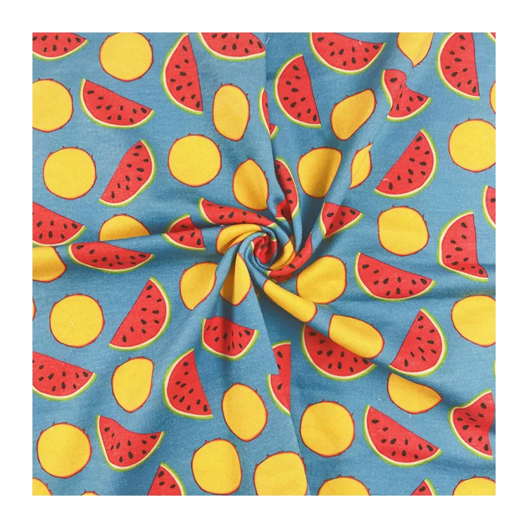 China Factory Customized Digital Print Slub French Terry Polyester Fabric For T Shirt
China Factory Customized Digital Print Slub French Terry Polyester Fabric For T Shirt