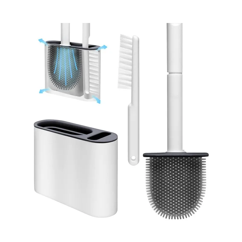 Silicone Toilet Brush, Dual Bathroom Cleaning System, Wall Wand No-Slip Long Handle Soft Bristle
Silicone Toilet Brush, Dual Bathroom Cleaning System, Wall Wand No-Slip Long Handle Soft Bristle