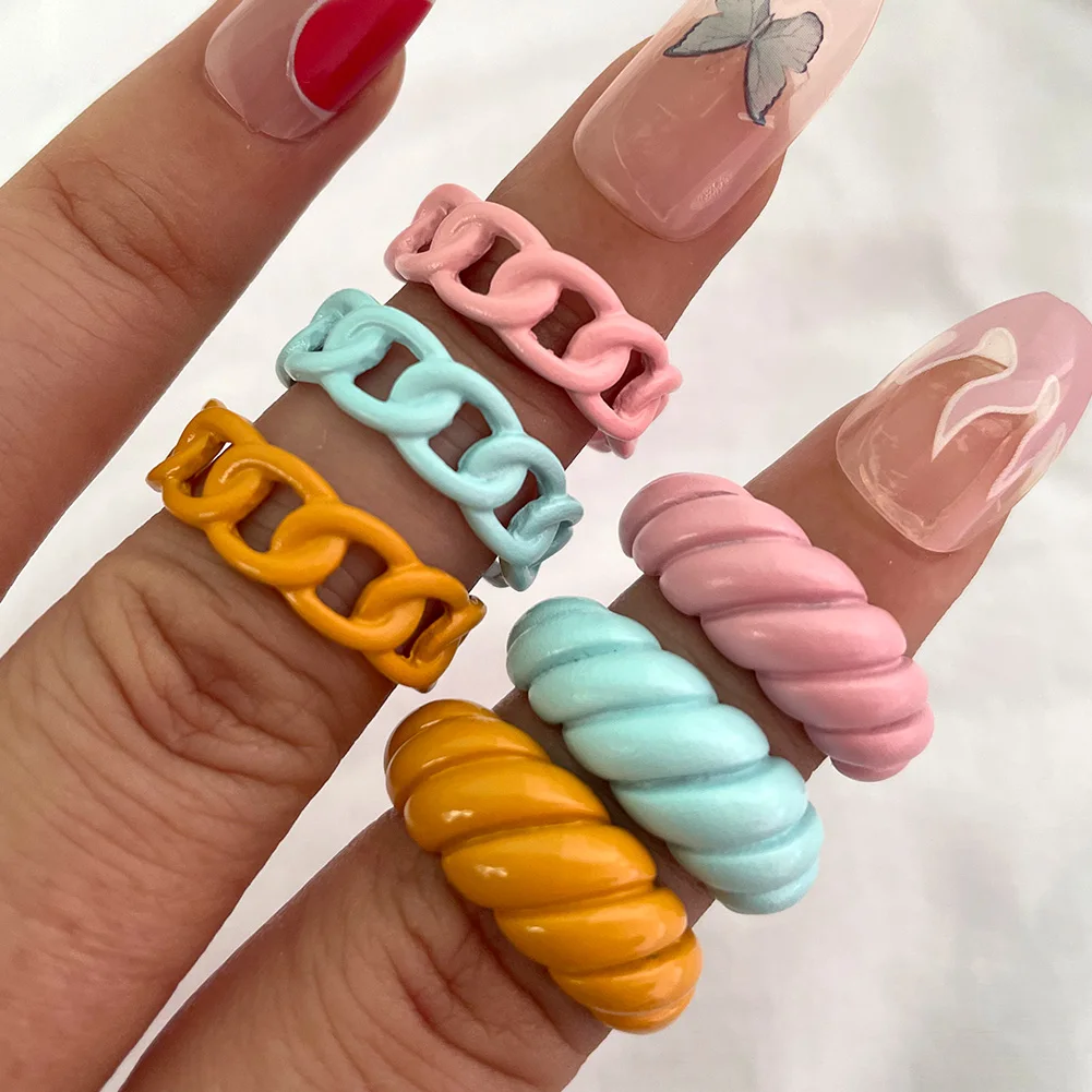 Korean Chic Popular Minimalist Colorful Jewelry Hemp Resin Irregular Screw Thread Hollow Chunky Open Rings For Club Party, Mixed color
Korean Chic Popular Minimalist Colorful Jewelry Hemp Resin Irregular Screw Thread Hollow Chunky Open Rings For Club Party, Mixed color