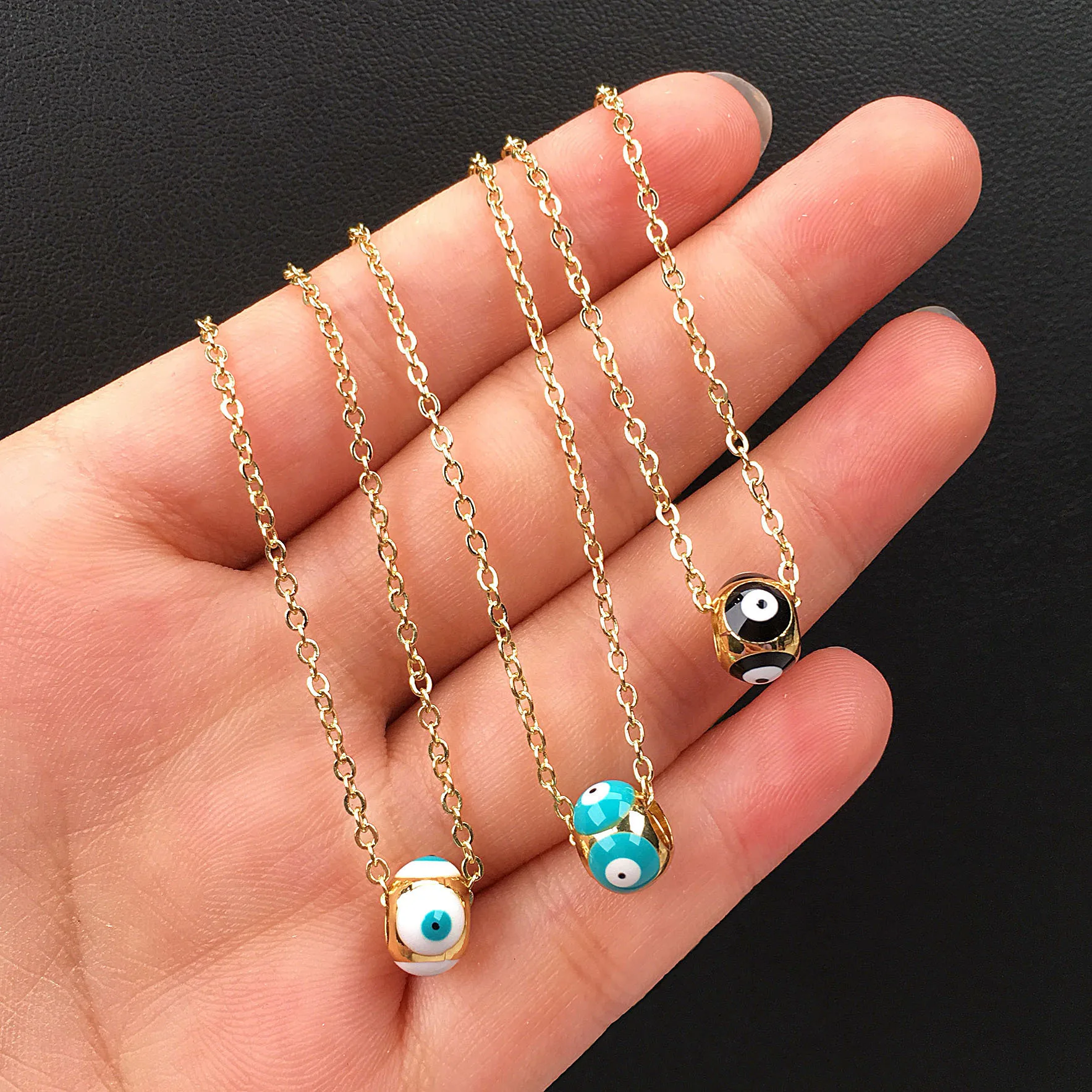 Wish Top Selling 18K Gold Plated O Shape Chain Blue Enamel Evil Eyes Necklace Bead Enamel Devil Eye Charm Pendant Necklace
Wish Top Selling 18K Gold Plated O Shape Chain Blue Enamel Evil Eyes Necklace Bead Enamel Devil Eye Charm Pendant Necklace