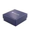 China Supplier Custom Logo Silver Hot Stamped EVA Liner Jewelry Packaging Blue Paper Gift Box