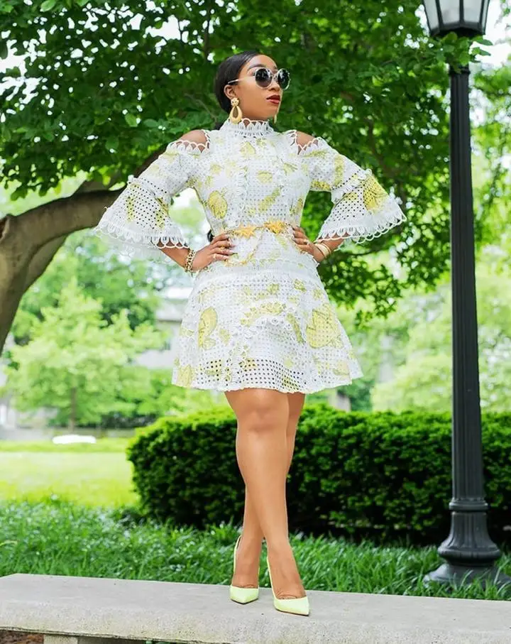 Stand Collar Elegant Women Dresses 2021 New Spring Puff Long Sleeve Ladies Slim Hollow Lace Floral Printed A-line Short Dress, As showed
Stand Collar Elegant Women Dresses 2021 New Spring Puff Long Sleeve Ladies Slim Hollow Lace Floral Printed A-line Short Dress, As showed