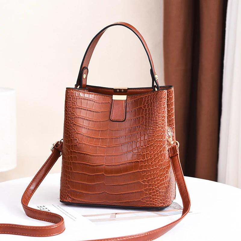 Fashion PU leather custom high quality crocodile pattern womens bags 2022 handbag