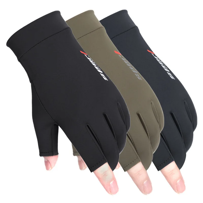 Gloves Men Summer Ice Silk Sun Proction Driving Nonslip Breathable Thin Fingerless Cycling Fishing Two Half Fingers Women Gloves, 3 colors available
Gloves Men Summer Ice Silk Sun Proction Driving Nonslip Breathable Thin Fingerless Cycling Fishing Two Half Fingers Women Gloves, 3 colors available