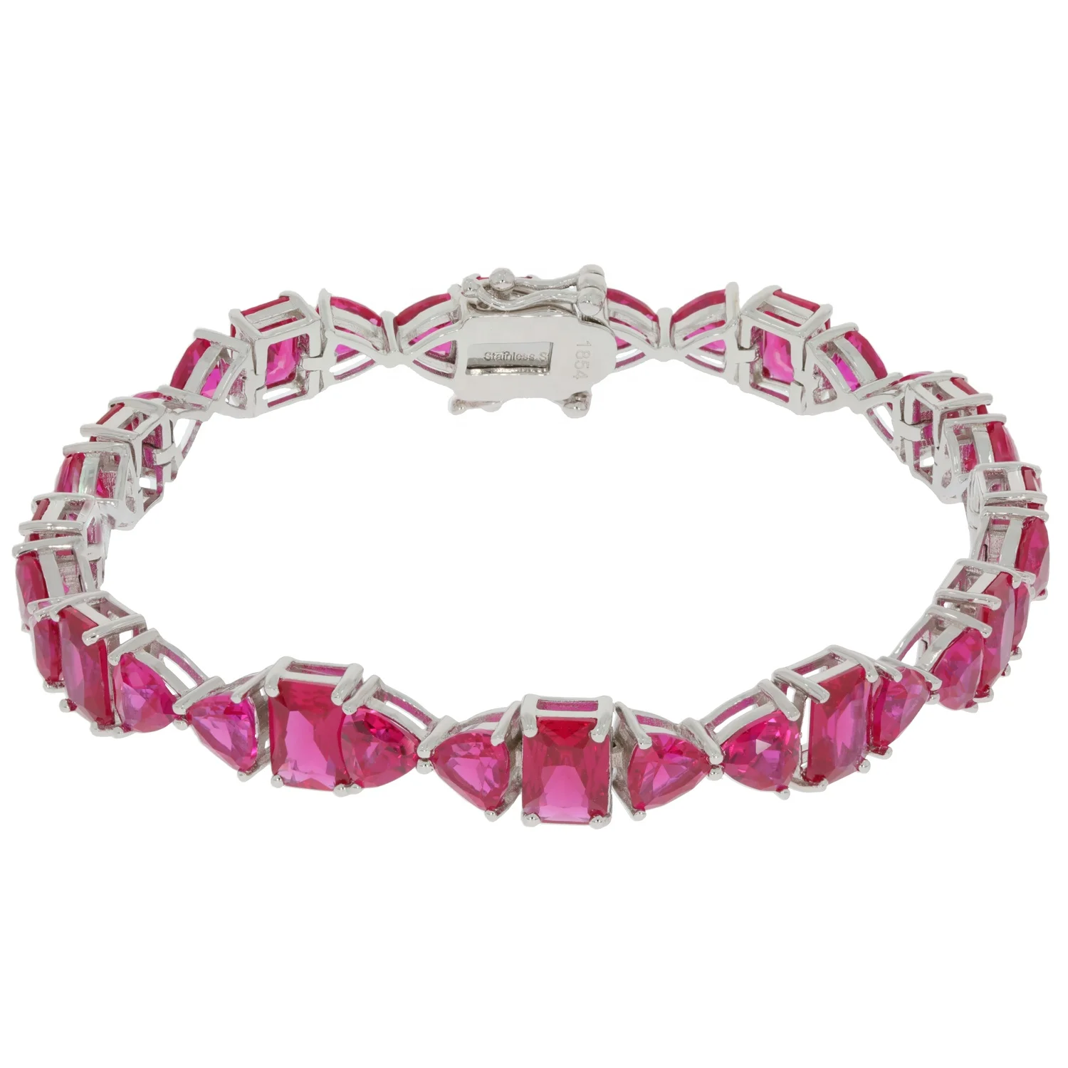 11.5cts Octagon Lab Ruby and 13.9cts Triangle Lab Ruby 925 sterling silver Tennis Bracelet fine Jewelry For Women
11.5cts Octagon Lab Ruby and 13.9cts Triangle Lab Ruby 925 sterling silver Tennis Bracelet fine Jewelry For Women