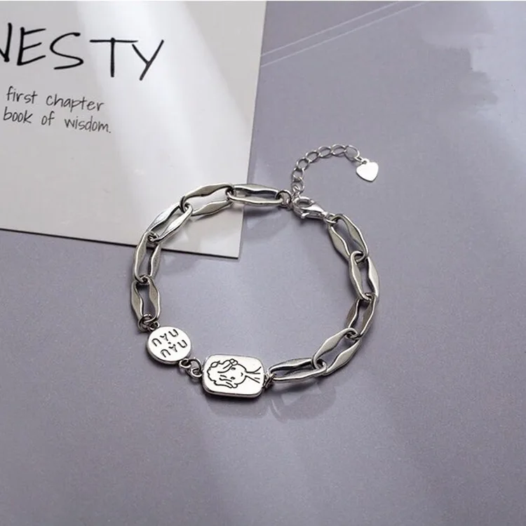 925 Sterling Silver Adjustable Cartoon Character Silver Chain Charm Silver Bracelet Women
925 Sterling Silver Adjustable Cartoon Character Silver Chain Charm Silver Bracelet Women