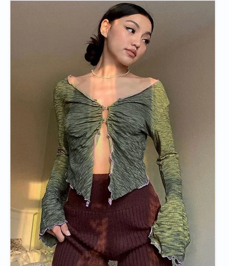 Women clothing fall fashion casual V-neck pullover print long sleeve t shirt fall tops, Picture color
Women clothing fall fashion casual V-neck pullover print long sleeve t shirt fall tops, Picture color
