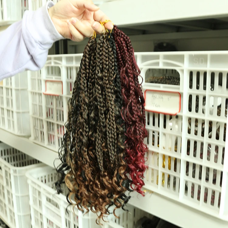 Wholesale 14 inches boho box braid bohemian box crochet hair messy boho goddess faux river braid
Wholesale 14 inches boho box braid bohemian box crochet hair messy boho goddess faux river braid