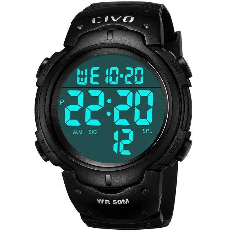 Civo New Model Brand Alarm Smart Digital Multifunctional Men Sport Watch 12/24 Hour Led Sport Custom Logo Digital Watches
Civo New Model Brand Alarm Smart Digital Multifunctional Men Sport Watch 12/24 Hour Led Sport Custom Logo Digital Watches