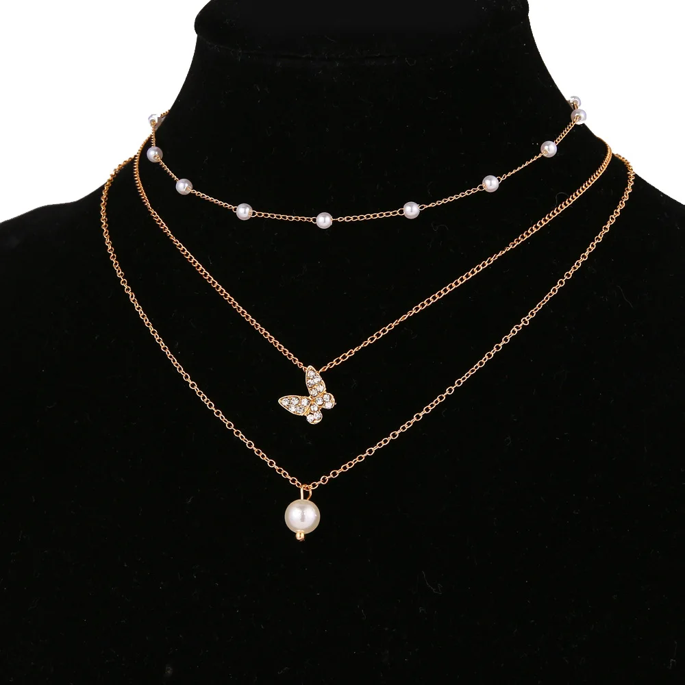 Ins Style Temperamental Multi Layer Pearl Chain With Butterfly Pendant Necklace For Girl
Ins Style Temperamental Multi Layer Pearl Chain With Butterfly Pendant Necklace For Girl