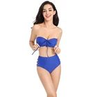 Sexy Bikinis Women Swimsuit Swimwear Sky Blue Halter Bikini Set Casual Bikini Swimsuit
