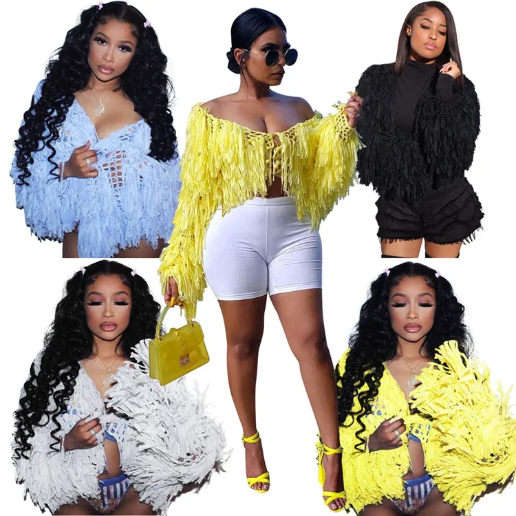 2021 autumn and winter New European and American women's clothing fashion handmade tassel cardigan woolen coat
2021 autumn and winter New European and American women's clothing fashion handmade tassel cardigan woolen coat