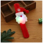 Toy Santa Snowman Luminous LED Hand Circle Christmas Children Gift Hand Slap Clap Bracelet Toy